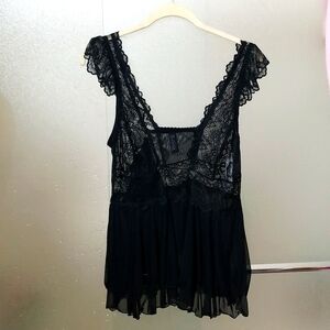 🇺🇦 Babydoll lace sheer sexy lingerie With Matching Panty Size 1x